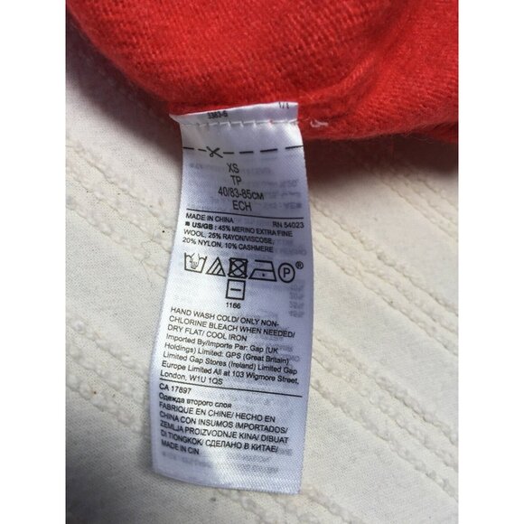 Banana Republic Filpucci Womens XS Pullover Sweater Wool Knit Orange Casual - Picture 7 of 9